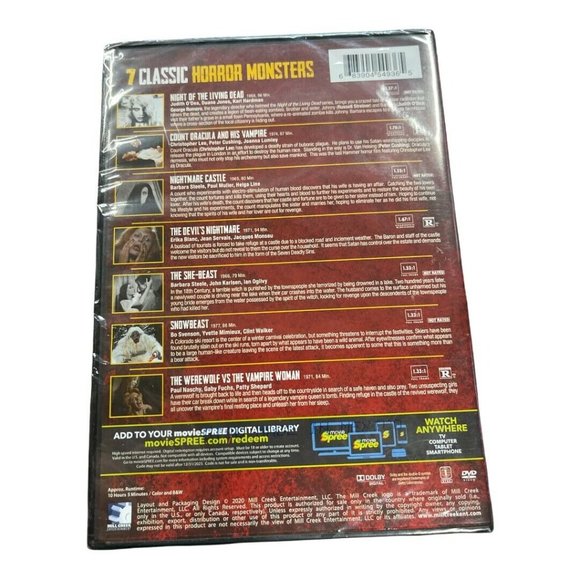 Monster Movie Mashup - 7 Film Collection (DVD) Horror Cult - Picture 2 of 2